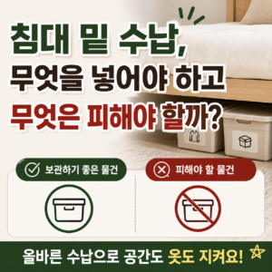 침대 밑에 보관하기 좋은 물건과 피해야 할 물건 5 침대 밑에 수납 물건