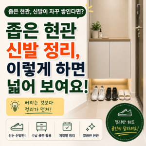 좁은 현관 신발 정리