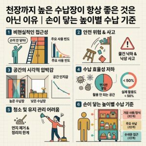 ai thumbnail infographic 천장까지 높은 수납장이 항상 좋은 것은 아닌 이유｜손이 닿는 높이별 수납 기준 1786604107