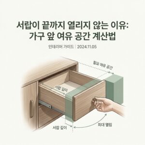 ai thumbnail minimal 서랍이 끝까지 열리지 않는 이유 가구 앞 여유 공간 계산법 1787599552