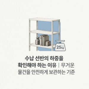ai thumbnail minimal 수납 선반의 하중을 확인해야 하는 이유｜무거운 물건을 안전하게 보관하는 기준 1786603839
