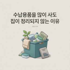 ai thumbnail minimal 수납용품을 많이 사도 집이 정리되지 않는 이유 1786116479