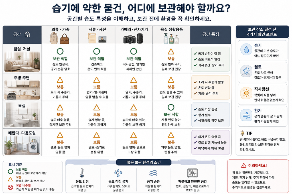 습기에 약한 물건 보관 방법